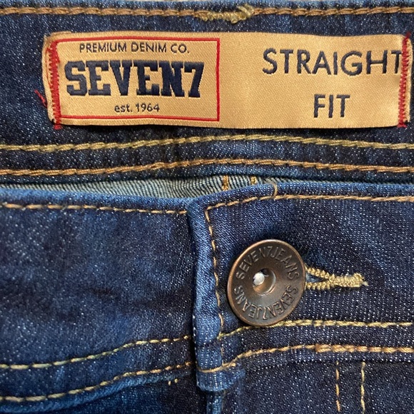 Men’s Seven 7 Straight Fit Jeans 38x32 - Picture 5 of 8